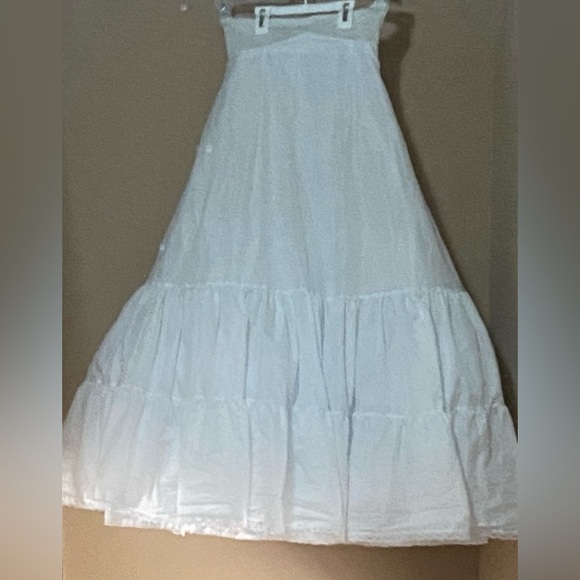 VGU Sz-4/6(S) David’s Bridal Strapless Full Length White Tiered High Waist Slip - Picture 11 of 16